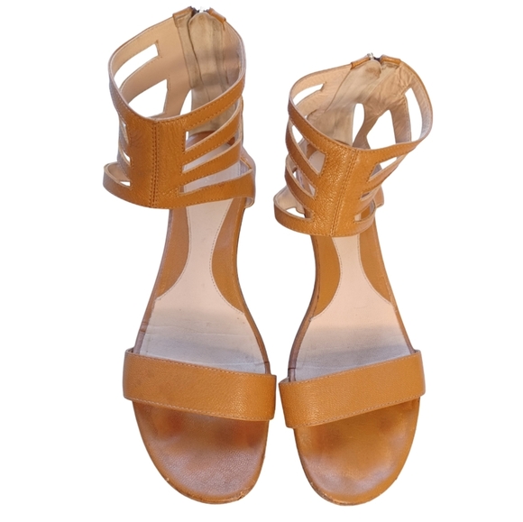 Authentic Fendi Leather Sz 39 1/2 Gladiator Ankle Boho Sandals - Picture 5 of 14